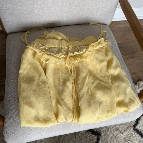 Free People Lynden Set Yellow Lace Detail - Picture 7 of 9